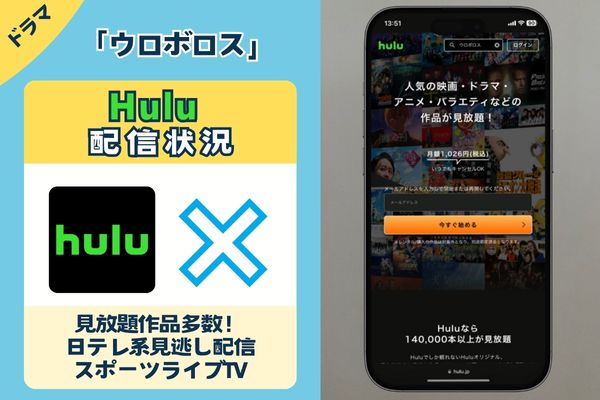 「ウロボロス」はhuluで配信している？