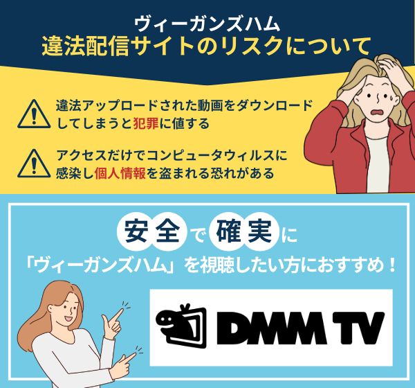 「ヴィ―ガンズハム」を違法配信している動画サイトの利用は危険？