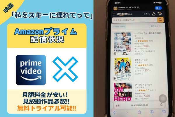 「私をスキーに連れてって」はAmazonプライムで配信している？