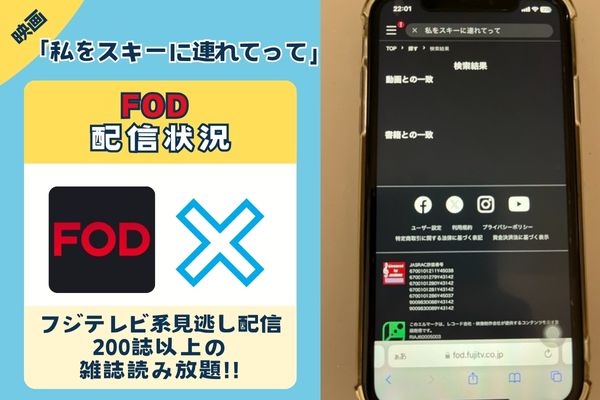 「私をスキーに連れてって」はFODで配信している？