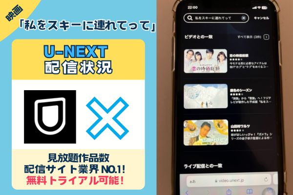 「私をスキーに連れてって」はU-NEXTで配信している？？