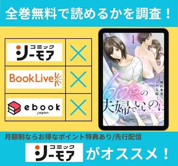 漫画「60点の夫婦でいいのに」を全巻無料で読める電子書籍サイトを調査!