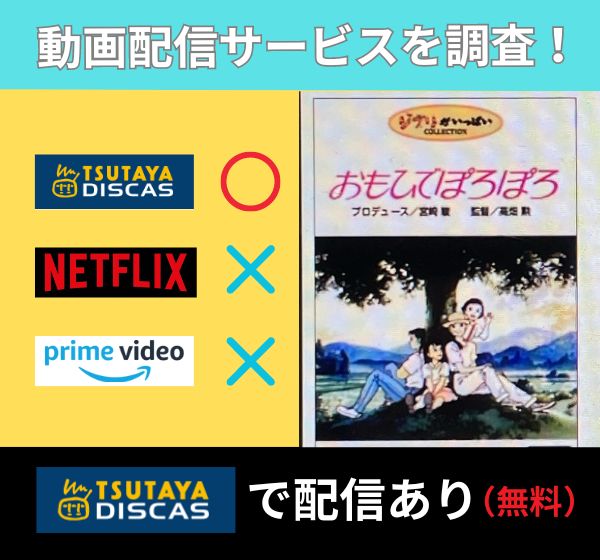 ジブリ「おもひでぽろぽろ」を無料視聴できる動画配信サイトはどこ？