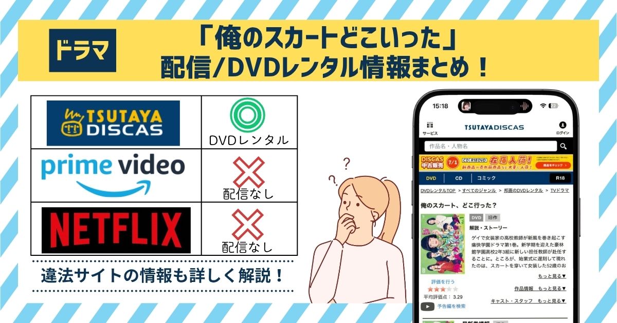 ドラマ「俺のスカートどこいった」の配信
