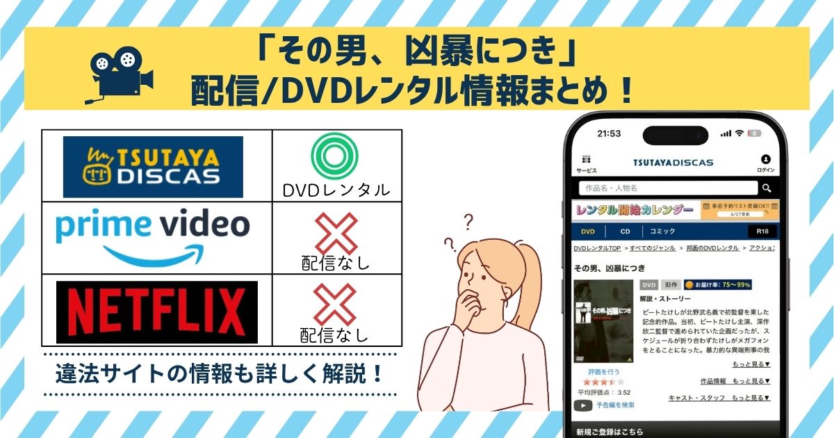映画「その男、凶暴につき」の配信