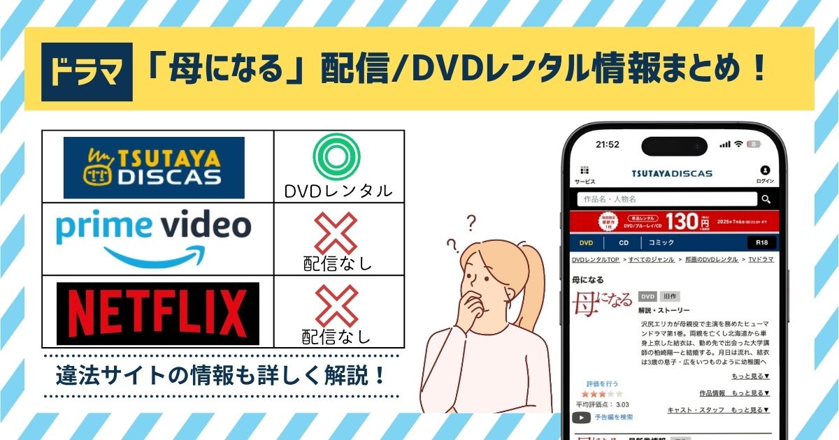 ドラマ「母になる」の配信