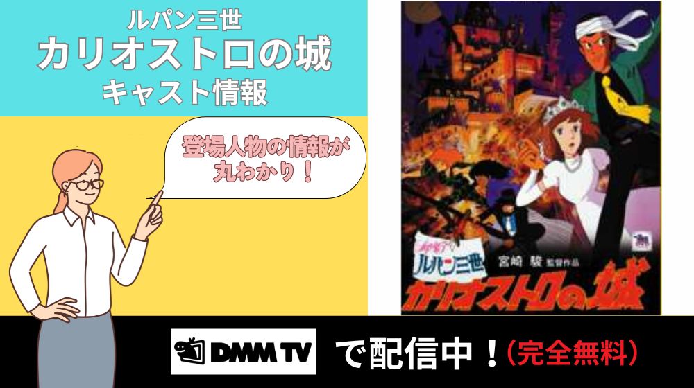 「ルパン三世 カリオストロの城」のキャスト一覧！キャラクター(登場人物)や声優の最新情報まとめ！