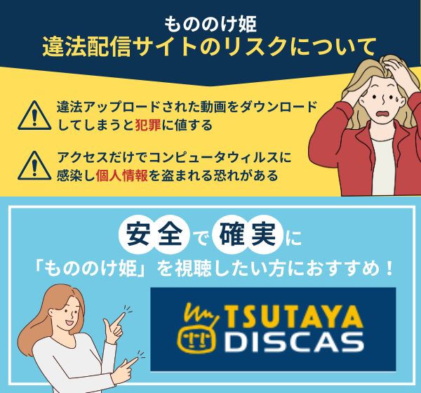 違法サイトで配信されている「もののけ姫」の動画について