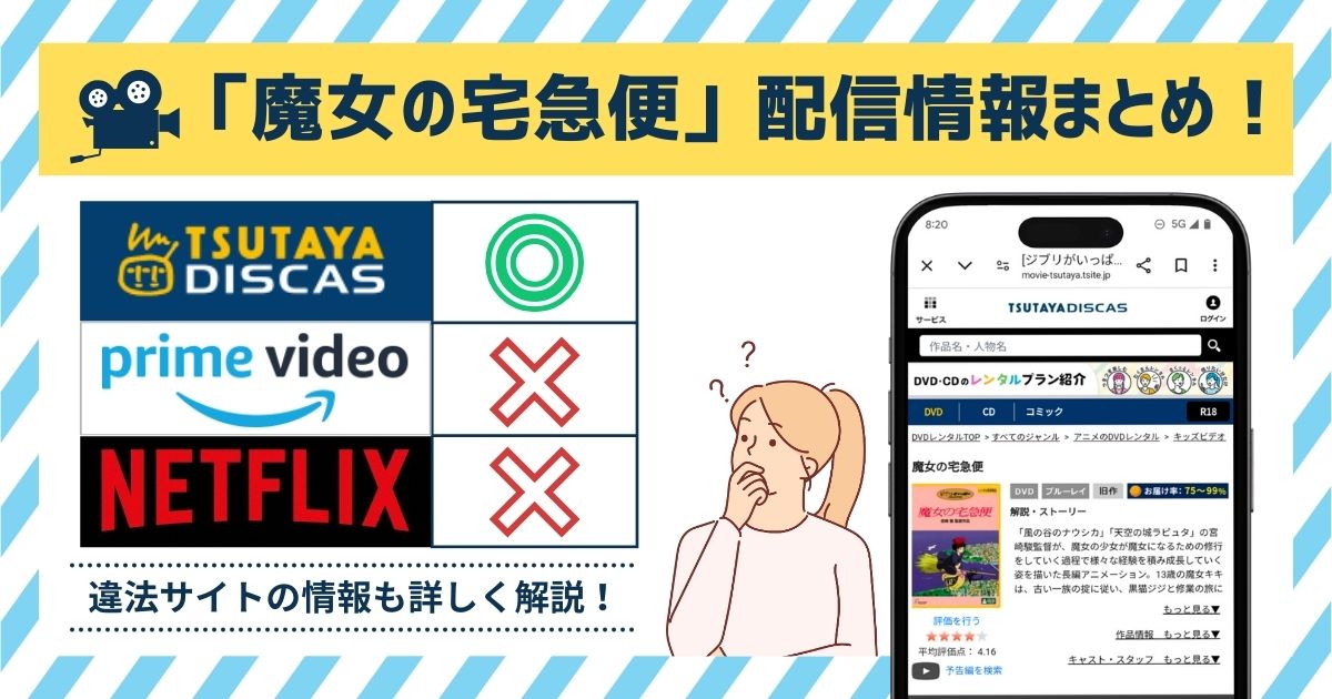 ジブリ「魔女の宅急便」を配信してるサブスクはある？フル動画を無料で観れるのは「TSUTAYA DISCAS」だけ！ |  マイナビニュース電子書籍・VOD比較