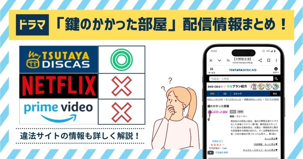 ドラマ「鍵のかかった部屋」の配信情報を徹底調査！全話無料で見れる？FOD・Amazonプライム・Netflix・Huluを調査！ |  マイナビニュース電子書籍・VOD比較