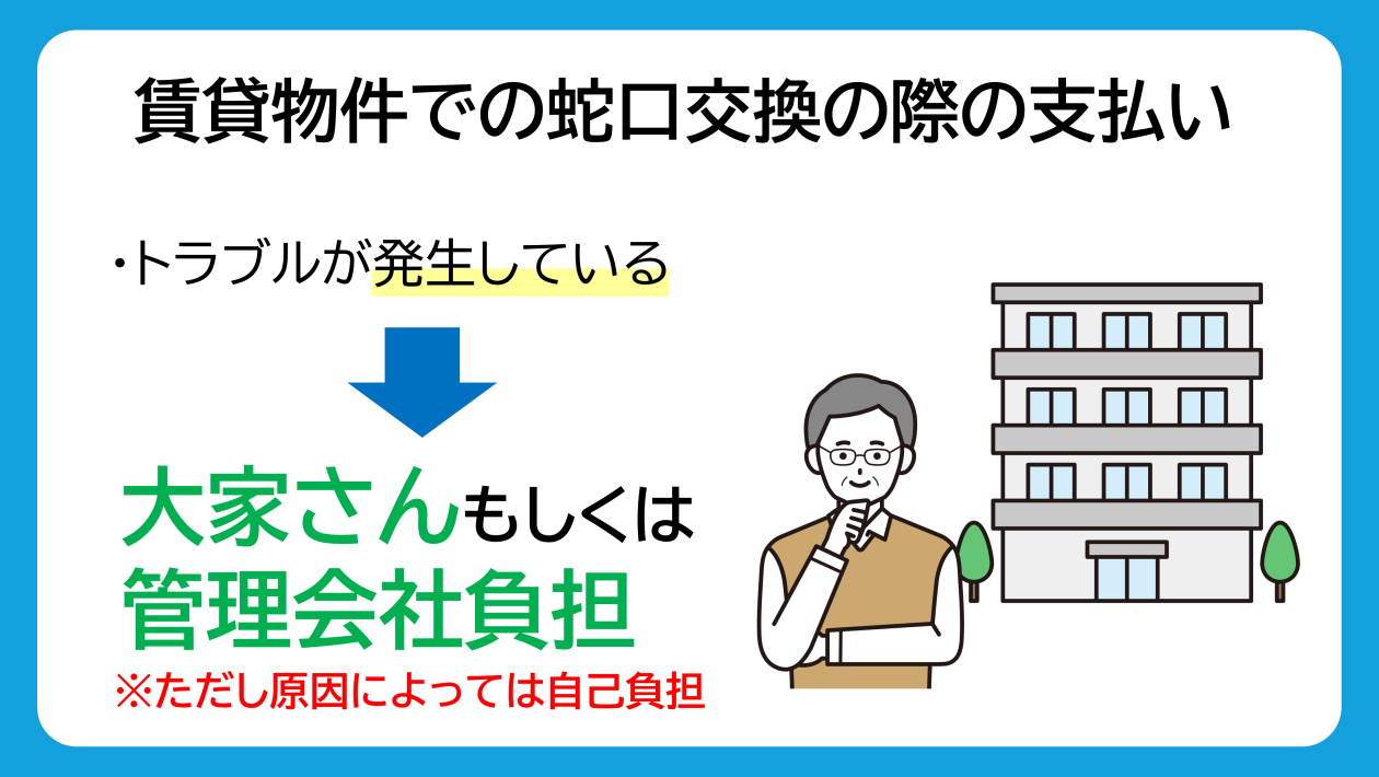 賃貸物件の蛇口交換が大家さんもしくは管理会社負担の場合