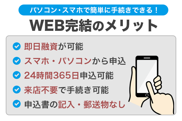 WEB完結申込のメリット