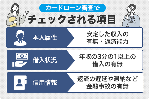 カードローンの審査でチェックされる項目