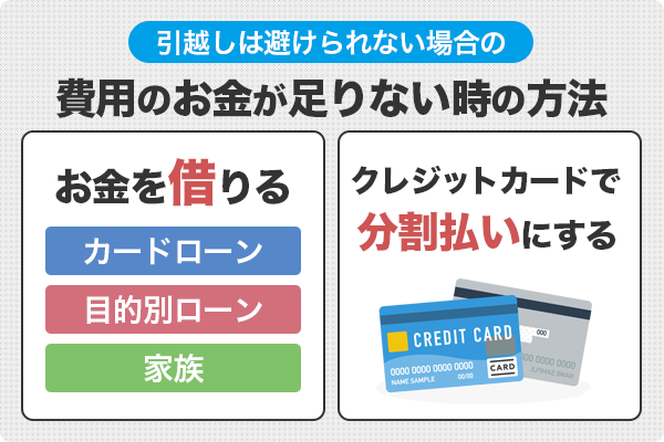 引っ越し費用が足りない時の対処法