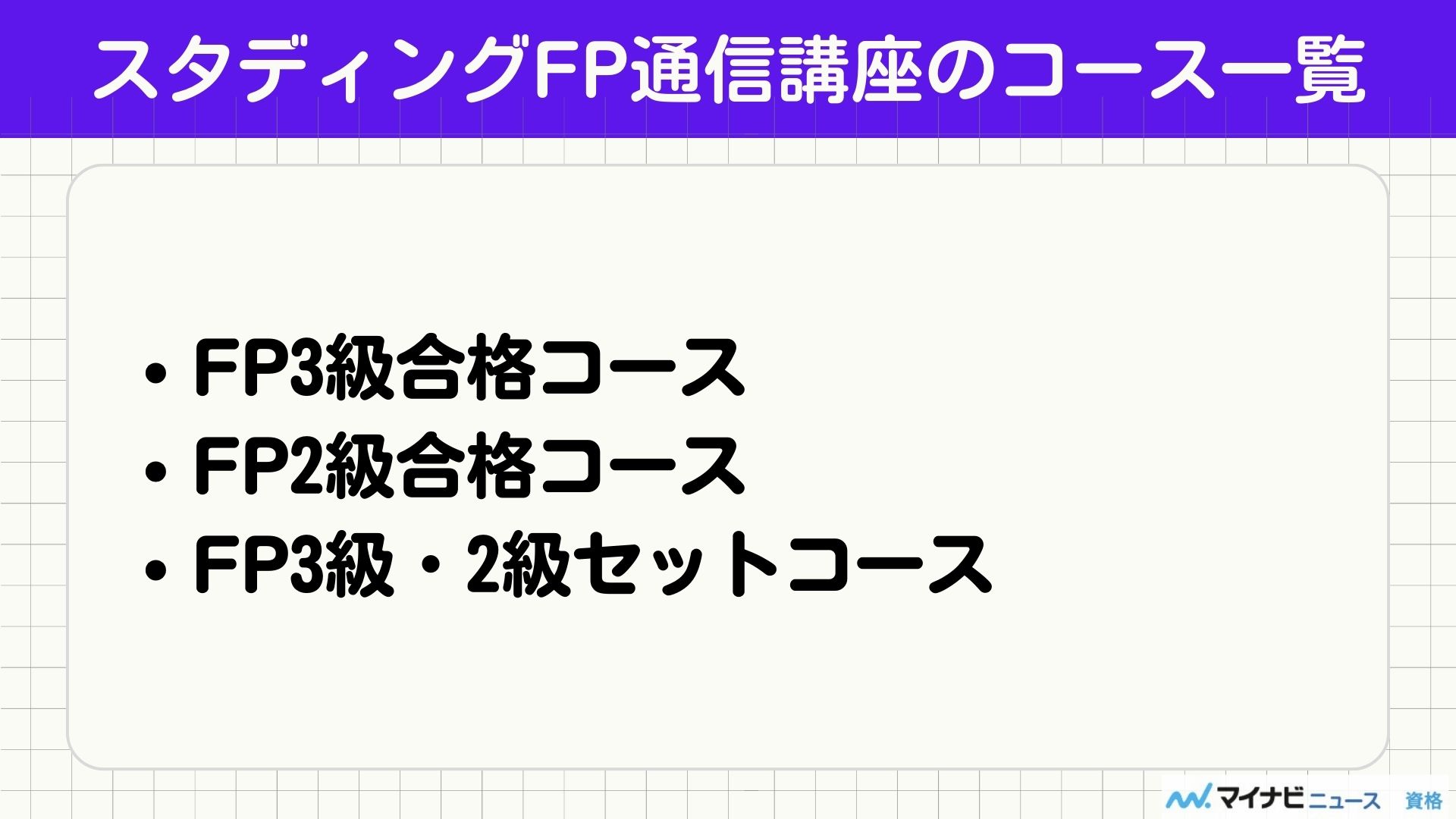 スタディング FP コース一覧