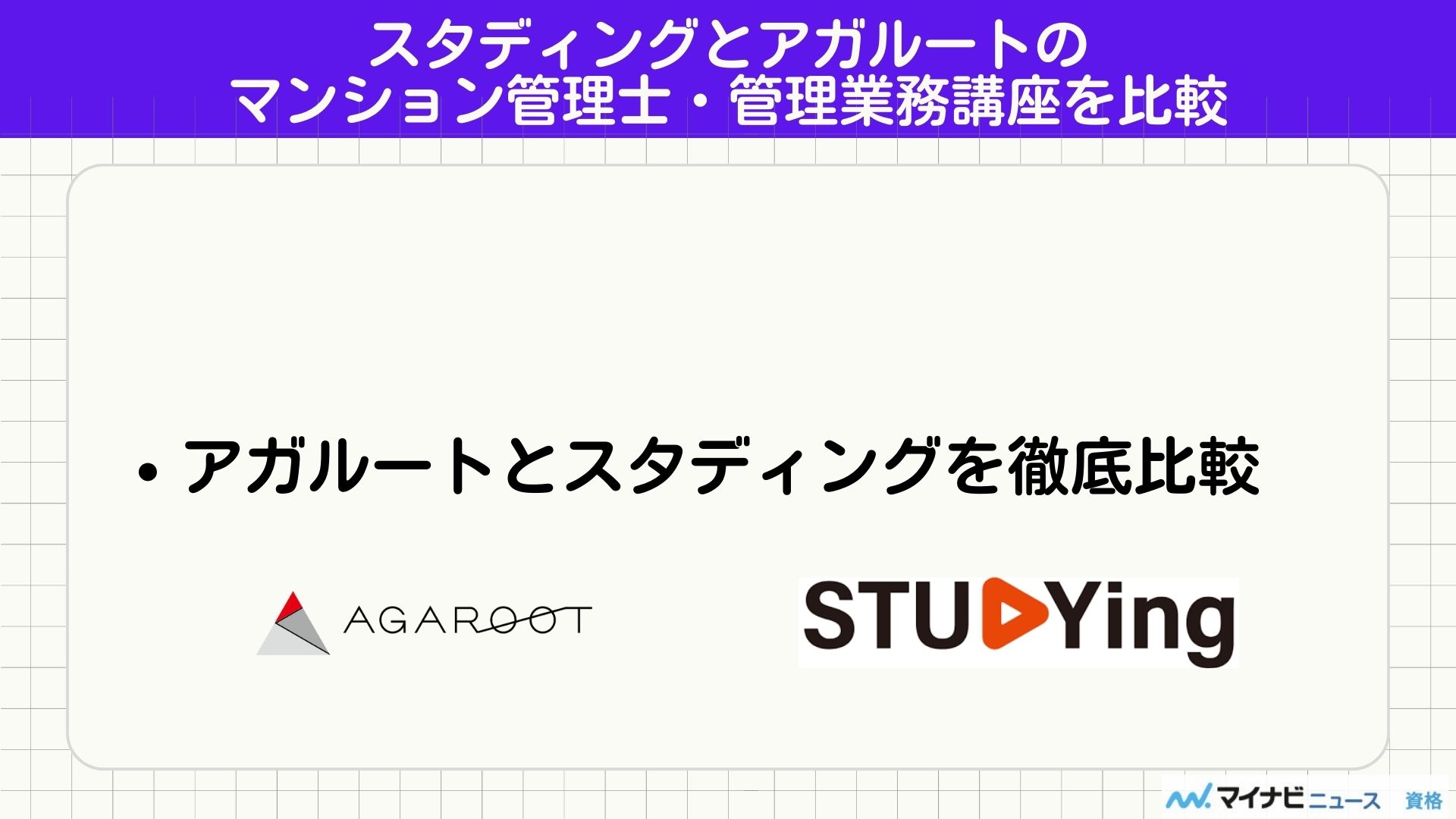 スタディング アガルート マンション管理士 比較