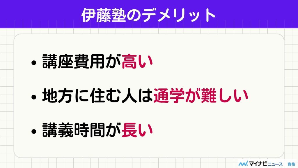 伊藤塾 デメリット