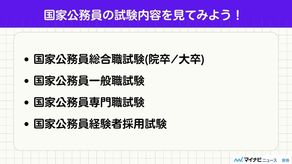 国家公務員 試験内容