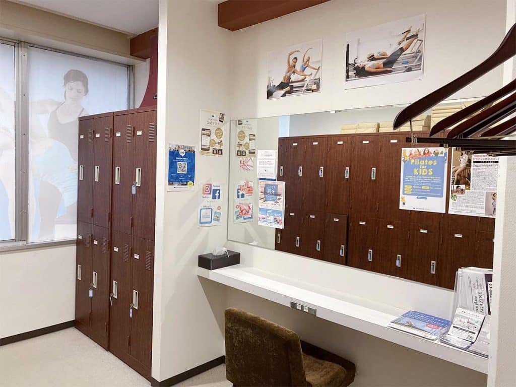 zen place pilates 目黒店のロッカールーム