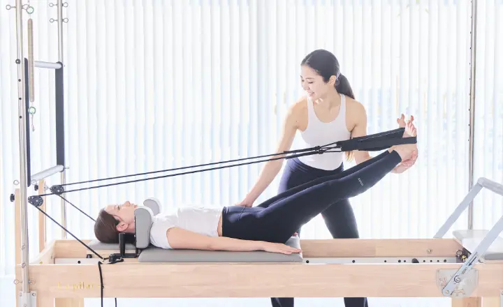 La pilatesのレッスン風景