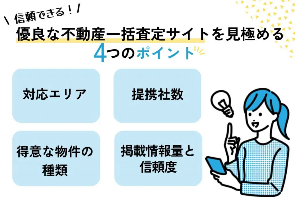 優良な不動産一括査定サイトを見極めるポイント・選び方