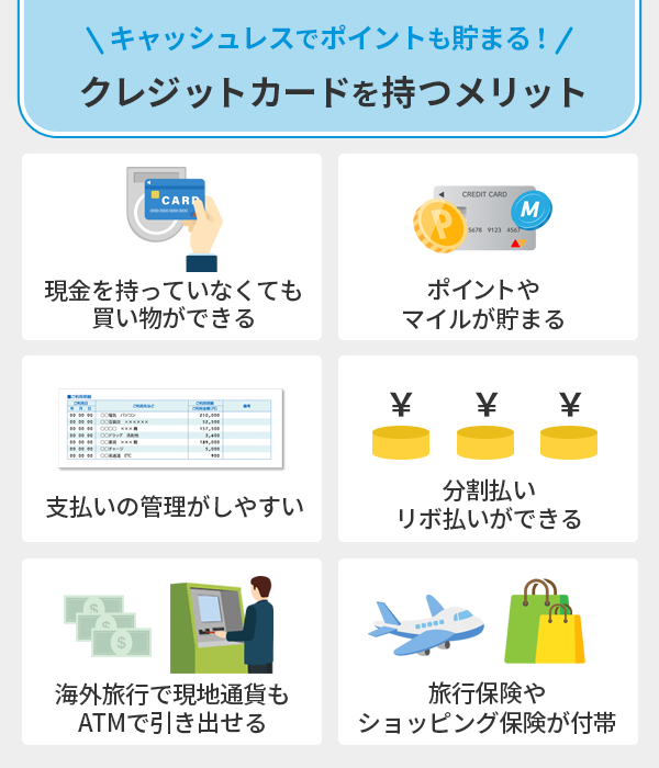 クレジットカードを持つメリット