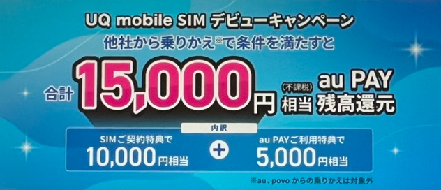UQモバイル デビューキャンペーン