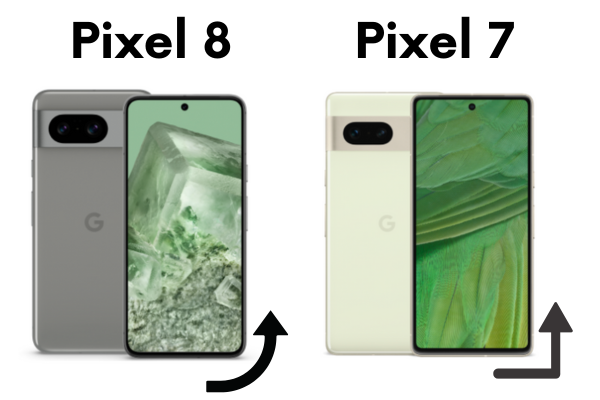 Pixel-8とPixel-7ベゼル