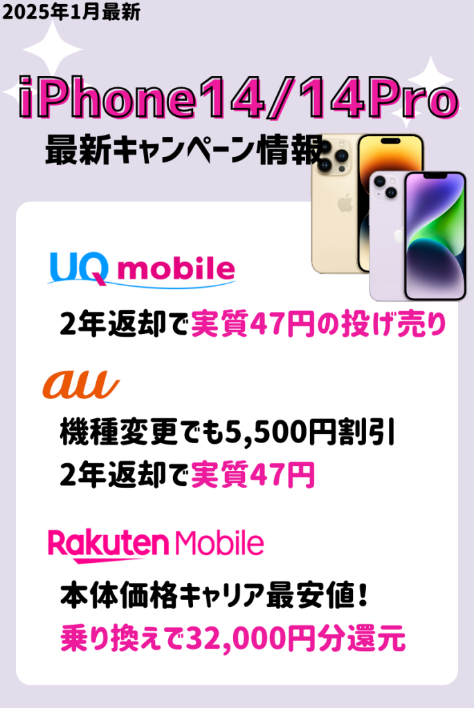 【2025年最新】iPhone14キャンペーン