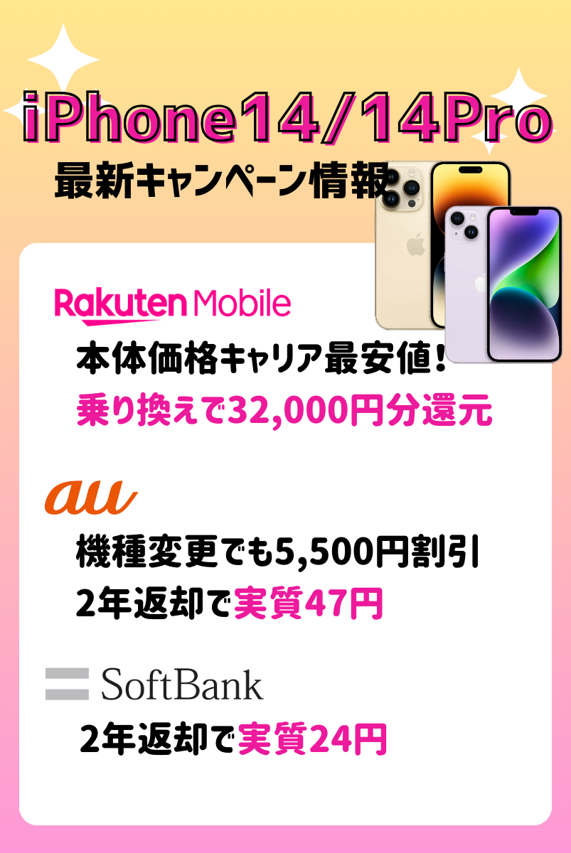 iPhone14 キャンペーン