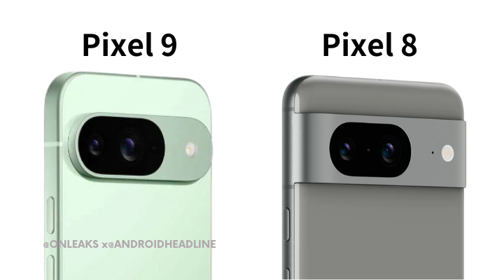 Pixel9 とPixel 8のデザイン