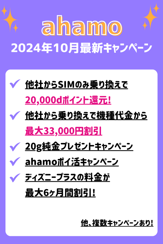 ahamoの最新キャンペーン情報