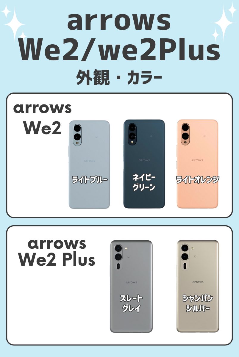 arrows We2/We2 Plusの外観・カラー