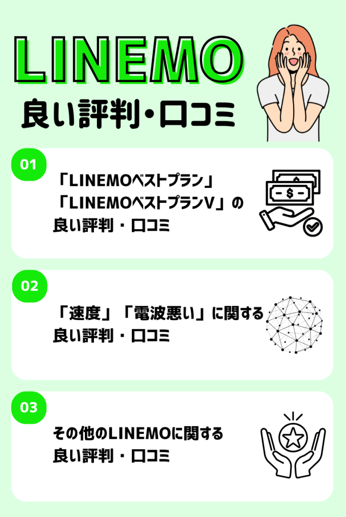 ユーザーが語るLINEMOに関する良い評判・口コミ