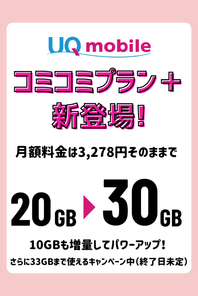 断言！「コミコミプラン」「コミコミプラン＋」の違いはデータ量だけ