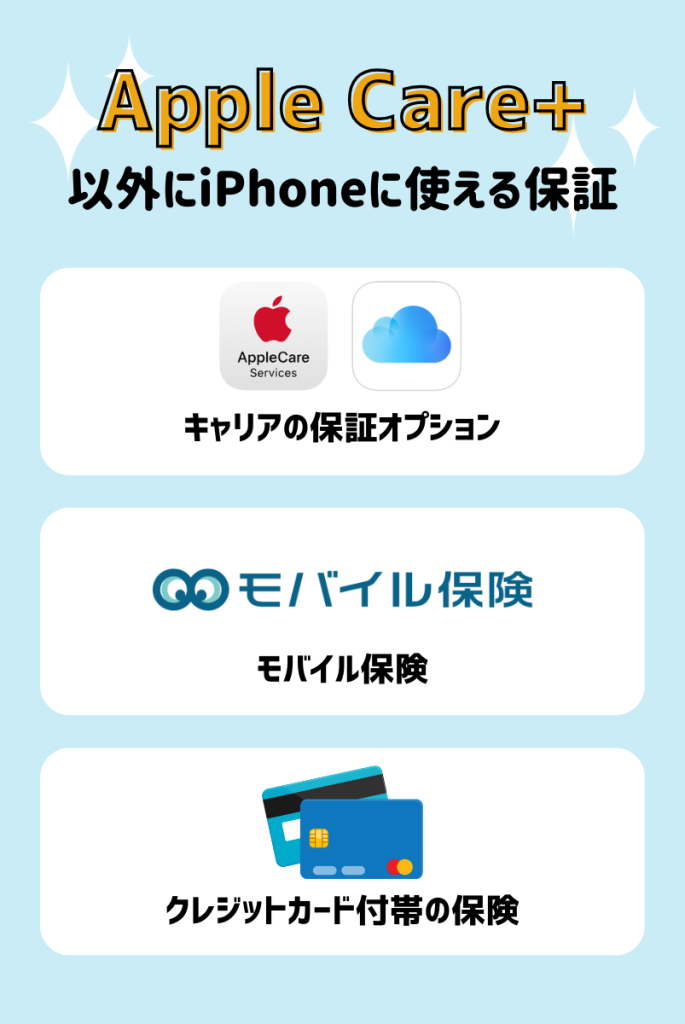 Apple Care+以外にiPhoneに使える保証3選