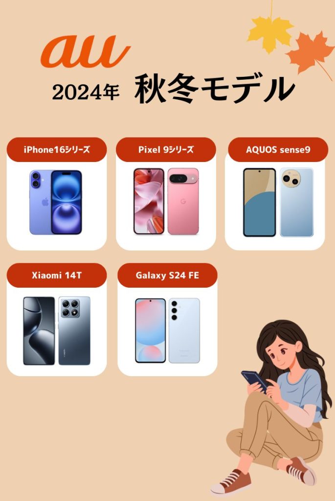 auの新機種｜2024年秋冬モデル