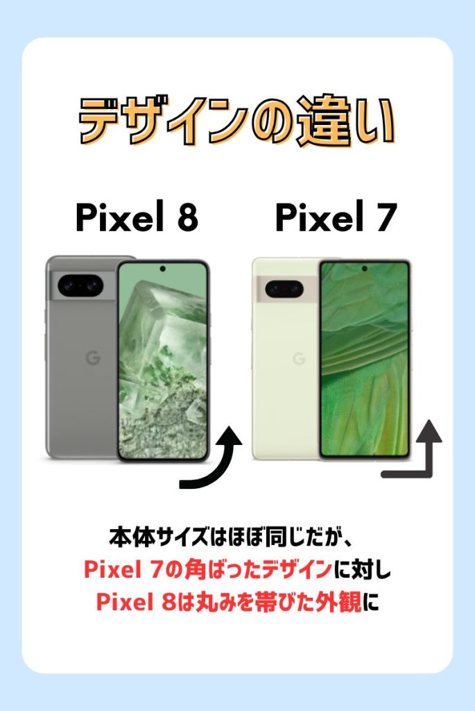Pixel 8とPixel 7のその他機能を比較