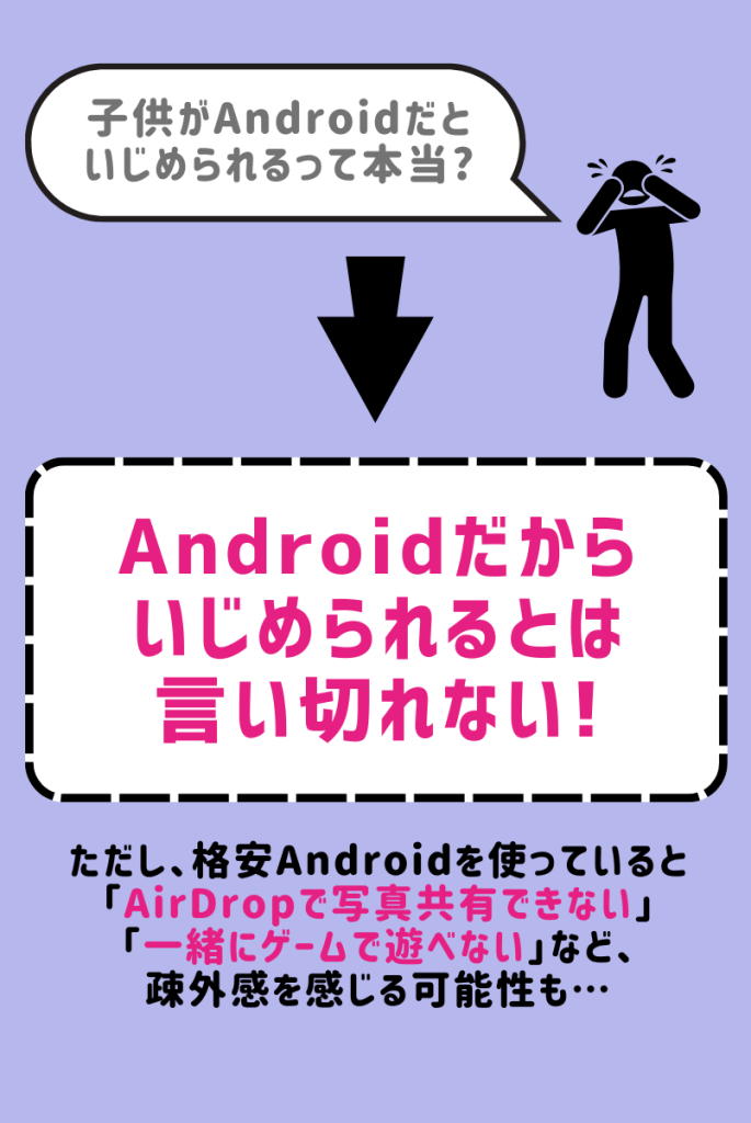 Androidだといじめられるって本当?子供がiPhoneを欲しがる理由