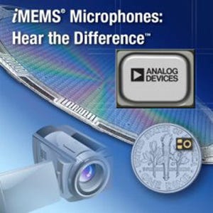 ADI、携帯機器向けにMEMSマイクロフォン2製品を発表