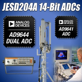 ADI、JESD204A規格に対応し80MSPSを実現した14ビットADCを発表