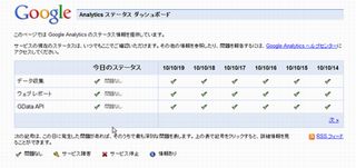 グーグル、Google Analyticsのステータスを確認できるダッシュボード公開