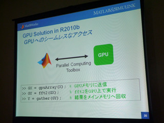 【MATLAB EXPO2010】3行書くだけでGPUコンピューティングの利用が可能に