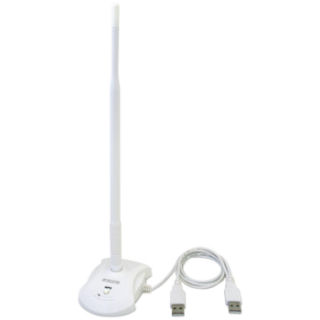 プラネックス、スーパーパワーアンテナ搭載の卓上型Wi-Fi USBアダプタ