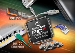 米Microchip、PIC32に新製品6品種を追加