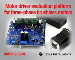 TI、三相ブラシレス・モーター駆動用の評価プラットフォームを発表