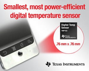 TI、消費電力およびサイズを75%以上低減するデジタル温度センサを発表