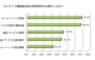 コンテンツ連動型広告、広告主の過半数が「満足」 - 費用対効果に不満も