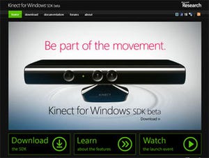 米Microsoft、「Kinect for Windows SDK」のβ版をリリース