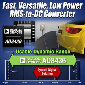 ADI、高精度で高ダイナミック・レンジのRMS-DCコンバータを発表